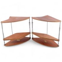 2 similar mid-century style record dividers, L37cm
