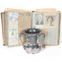 A quantity of ephemera and associated items relating to the Heming family, including silver plated