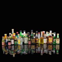 A group of miniature liqueurs, Port, etc