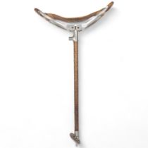 "The Paddock", a Vintage aluminium and snakeskin covered folding shooting stick