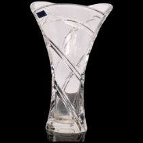 A Waterford Crystal vase, boxed, in Marquis pattern, H25cm