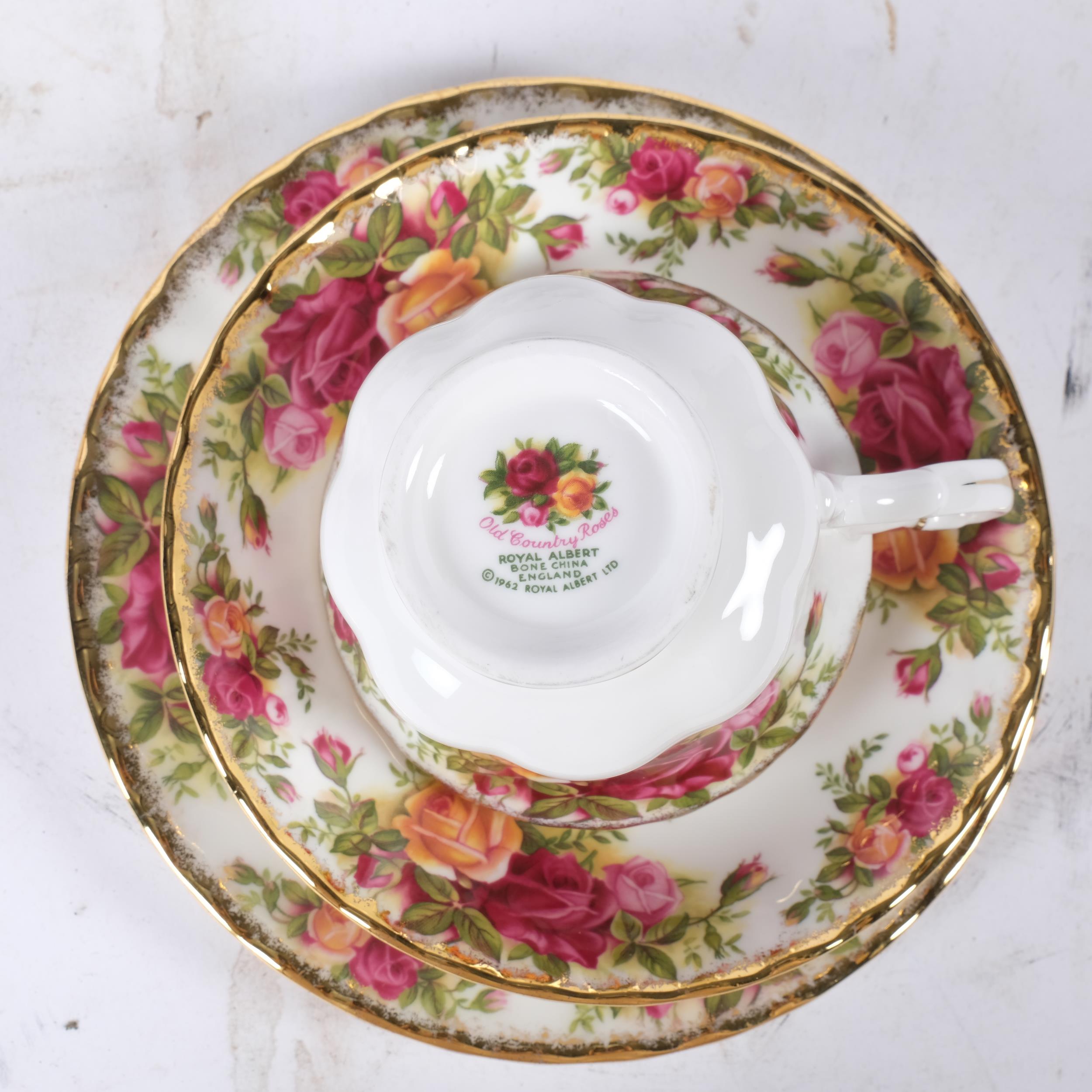 Royal Albert Old Country Roses, an 8-piece tea service, including teapot, cups, saucers and side - Image 2 of 2