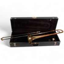 A Vintage Mercedes II Vincent Bach trombone, in associated hardshell case, case stamped The Selmer