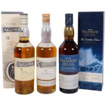 Boxed Talisker Single Malt Scotch Whisky, a 12 year old Cragganmore Scotch Whisky, and another,