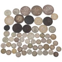 A quantity of pre-1936 silver coins, including 2 Victorian crowns, 9.4oz