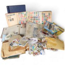 A collection of UK and worldwide stamps, mostly loose, some associated stock books, part complete