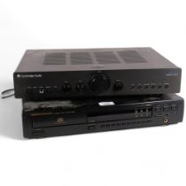 A Marantz CD-63 compact disc player, model no. 74CD63/05B, and a Cambridge Audio Azur 350A