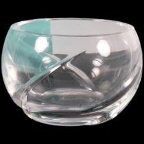 A boxed Tiffany & Co glass candleholder, 9.5cm diameter