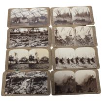 MILITARY INTEREST - a set of 7 World War I stereoscope card slides, depicting various scenes from