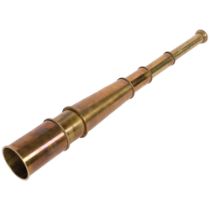 A reproduction brass 4-draw telescope