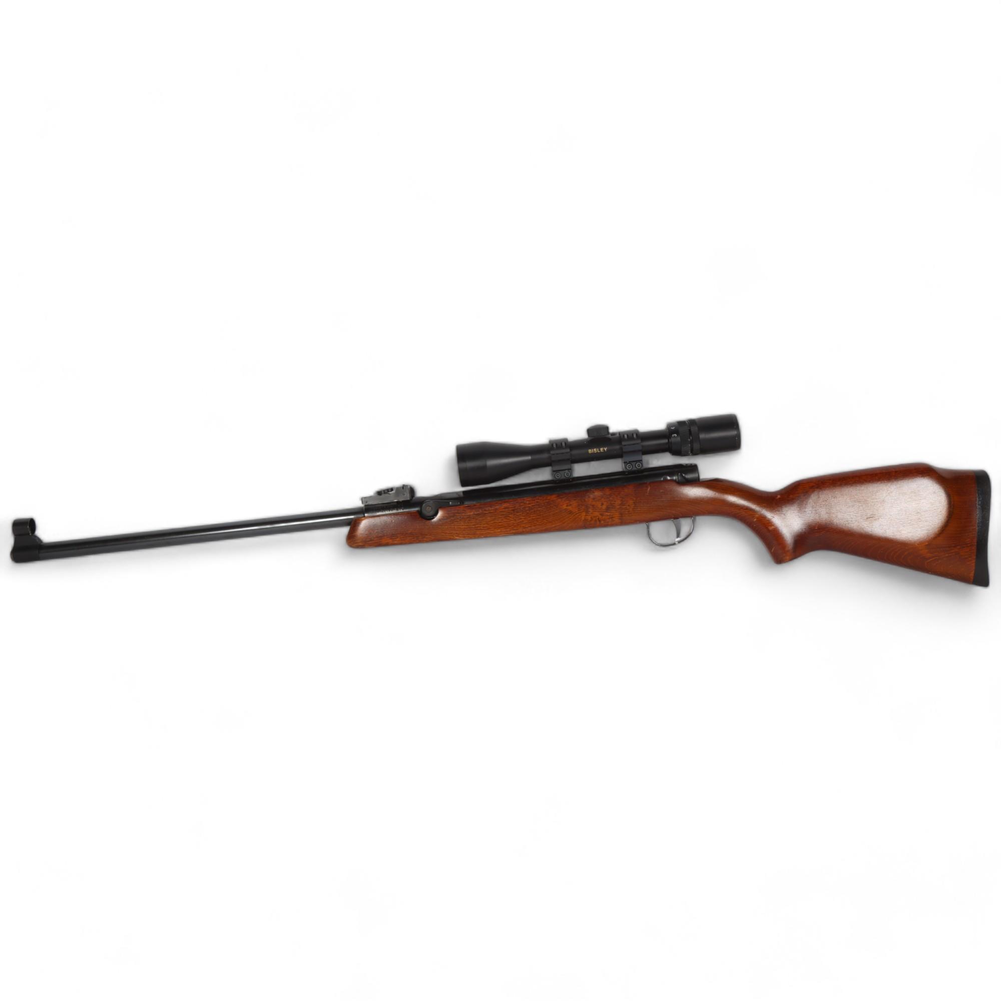 WEBLEY & SCOTT LTD - an Osprey .22 air rifle with a Bisley scope, L109cm, and soft carry case