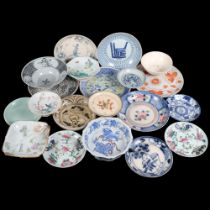 A group of various 19th century and later Oriental dishes and plates