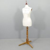 A French style shop display mannequin on stand. Height 160cm.