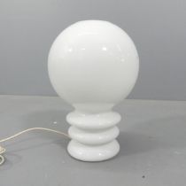 GLASHUTTE LIMBURG - a 1970s German Space Age glass table lamp. Height 40cm.