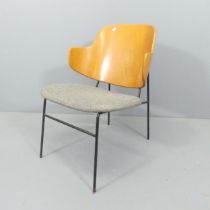 KOFORD LARSEN - A mid-century Penguin chair, with bent ply back and upholstered seat. No labels or