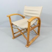 A 1930s German Art Deco folding chair, Erbacher Erzeugnis by Heimrich Hammer, the bentwood frame