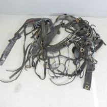 2 full sets of pony driving harness including a bridle.