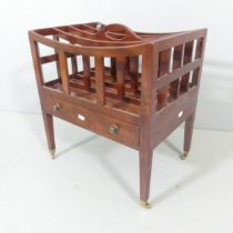 A reproduction mahogany Canterbury. 46x49x33cm.