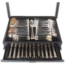 VINERS LTD - a canteen of silver plated cutlery for 6 people (44 pieces), in fitted cabinet with