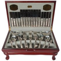 A Viners 58-piece canteen of cutlery in King's Royale pattern, in fitted canteen
