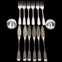 ROBERT WELCH for OLD HALL - a Windrush stainless steel boxed set of 6 fish knives and forks, and