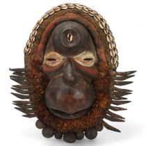 African Dan Chimpanzee mask, Ivory Coast, height 40cm