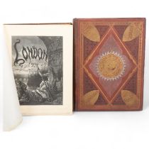 London by Gustave Dore, 1872, leather-bound, and Idylls of the King, by Alfred Tennyson, illustrated