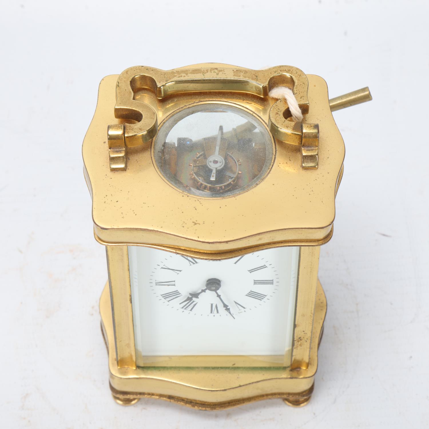 French brass-cased carriage clock, case height 12cm Case and dial in good condition but not seen - Image 3 of 3