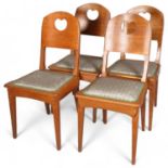 RICHARD RIEMERSCHMID (1868 - 1957), a set of 4 Arts and Crafts or Jugendstil chairs made by