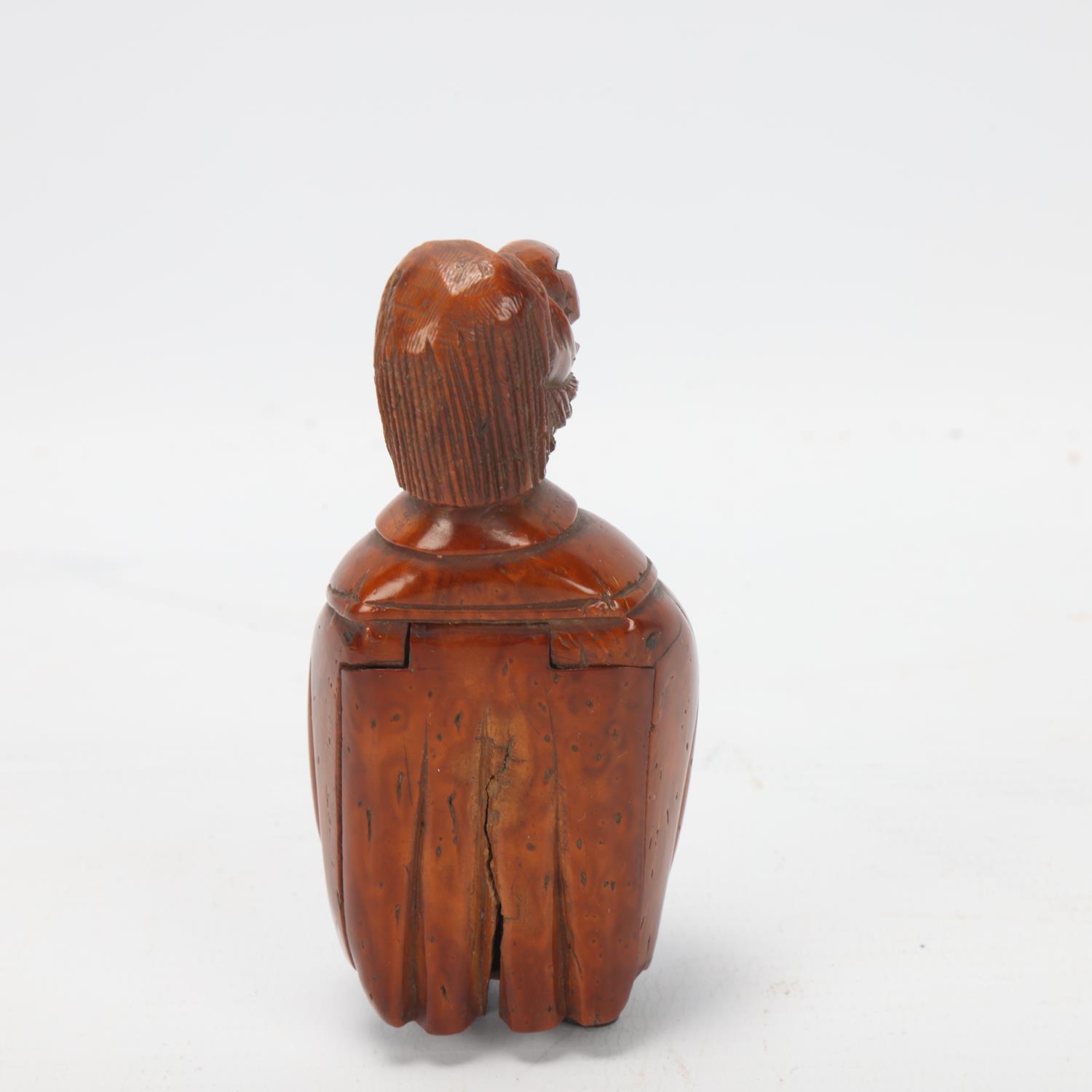 19th century coquilla nut box in the form of a figure, height 9cm Good condition - Image 2 of 3