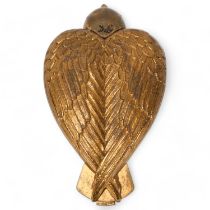 Salvador Dali, Bird In Hand compact, circa 1950, gilt-brass with removeable head for lipstick,