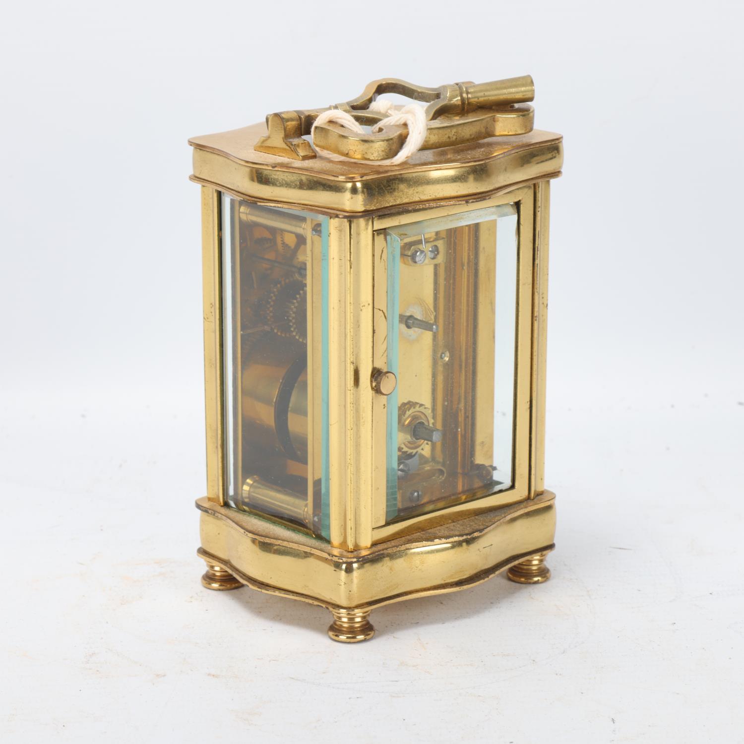 French brass-cased carriage clock, case height 12cm Case and dial in good condition but not seen - Image 2 of 3