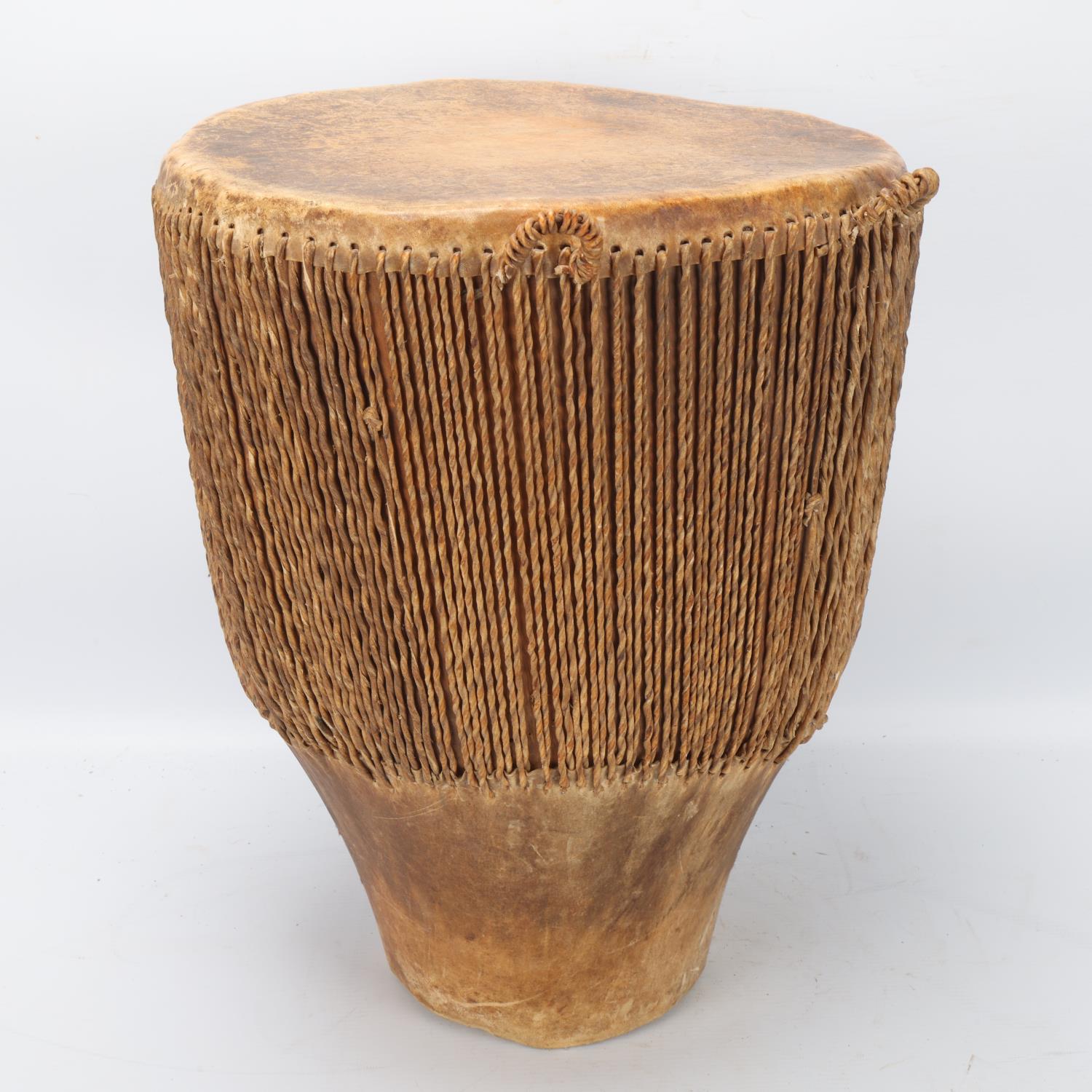 African Tribal drum, height 40cm - Image 2 of 3