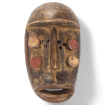 Kran Tribal carved wood mask, Liberia, height 26cm