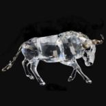 Swarovski Crystal, Gnu, model no. 933662, length 17cm, boxed Perfect condition