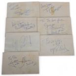 BEATLES INTEREST - A set of index cards signed by all four Beatles, separate cards for Paul
