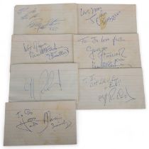 BEATLES INTEREST - A set of index cards signed by all four Beatles, separate cards for Paul