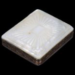 A fine quality 19th century French gold-mounted mother-of-pearl box, allover relief carving and