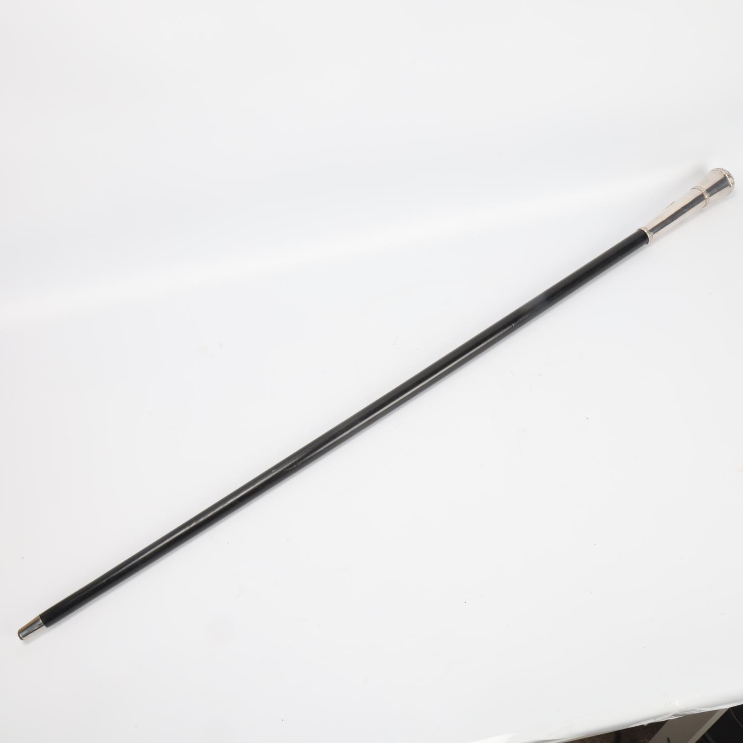 A 19th century Russian silver-handled combination sword stick, the relief moulded hinged lid - Image 6 of 6