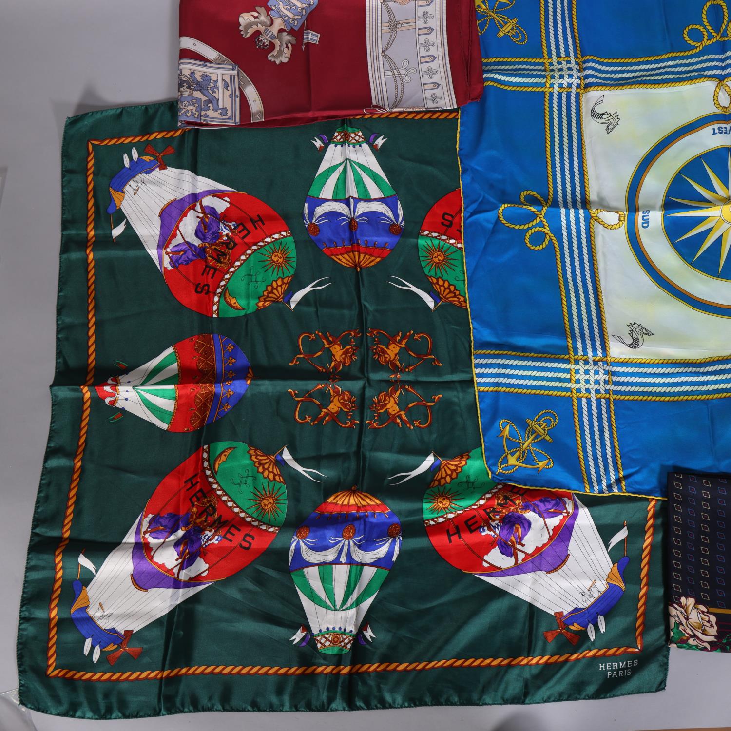 6 Vintage silk scarves - Image 2 of 3