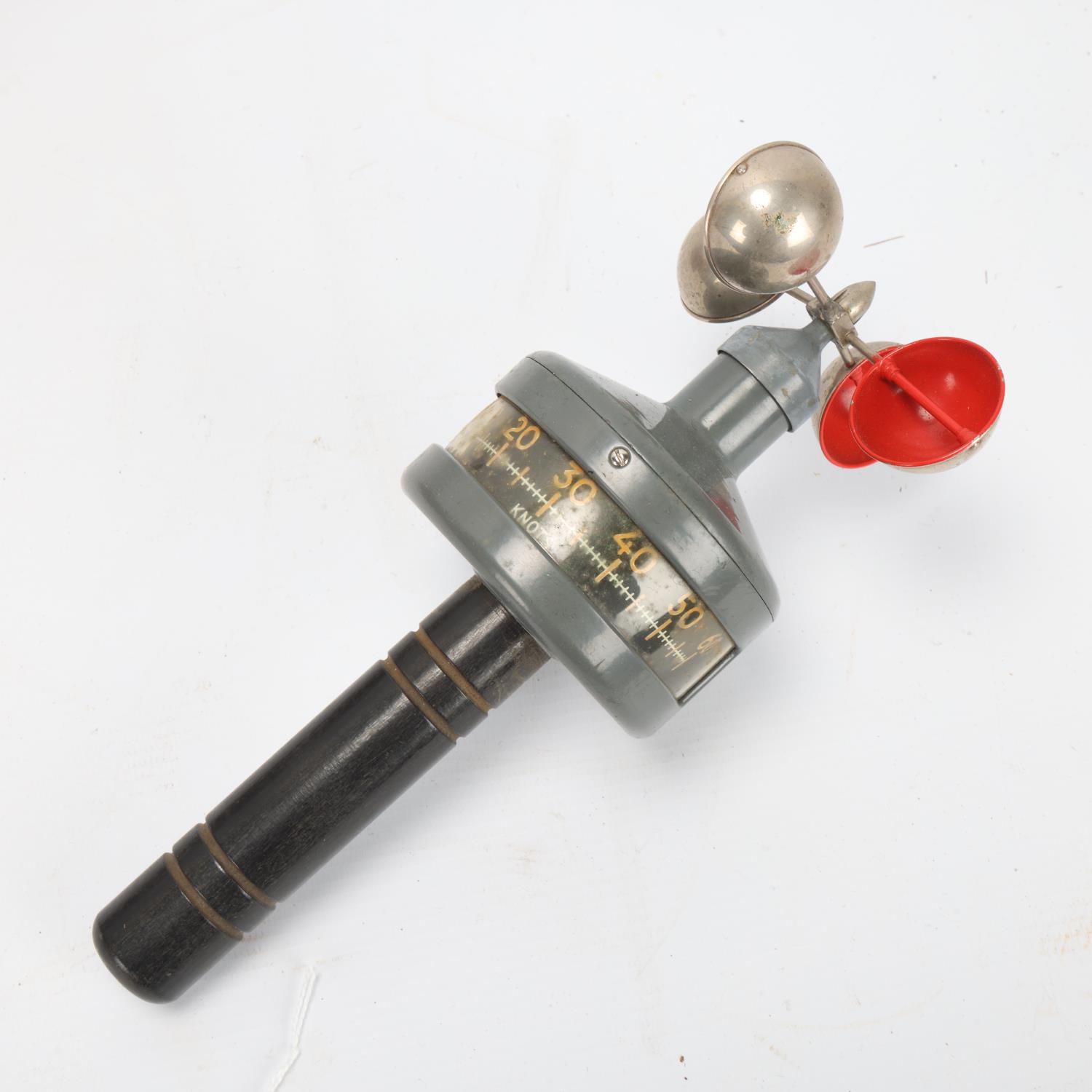 A hand anemometer, by Smiths of Basingstoke, in original teak case, case length 28cm Good original - Image 2 of 3