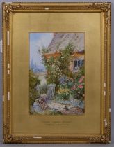 Theresa Stannard (1898 - 1947), outside granny's window, watercolour, signed, 25cm x 17cm, framed