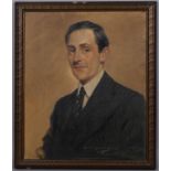 Portrait of a man, mid-20th century oil on canvas, indistinctly signed, 60cm x 50cm, framed Good