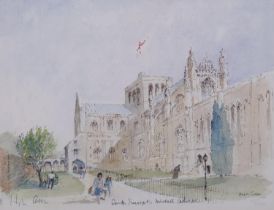 Sir Hugh Casson (1910 - 1999), Winchester Cathedral, limited edition print, signed in pencil, no.
