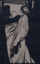 Edward Gordon Craig, Miss Ellen Terry as Ophelia, 1898, image 24cm x 15cm, framed Good condition,