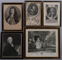 A group of 18th century historical portrait engravings (10)
