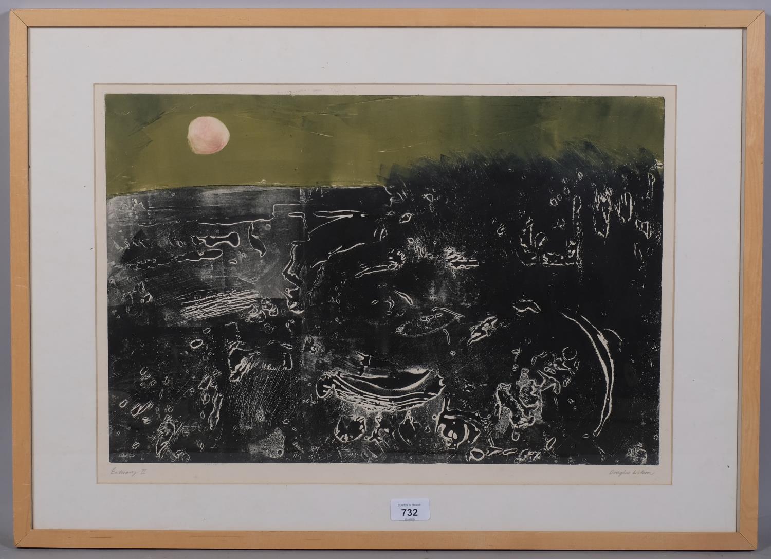 Douglas Wilson (1936-2021), drypoint/collagraph on paper, Estuary II, signed lower right, 36cm x - Image 2 of 4