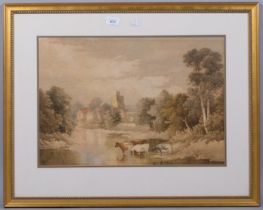 Stephen James Bowers (1874-1891) untitled watercolour, signed lower left 'S J Bowers', 37cm x