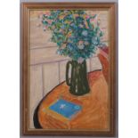 Ivor Johns, still life flowers, oil on canvas, signed and dated 1957, 61cm x 41cm, framed Good