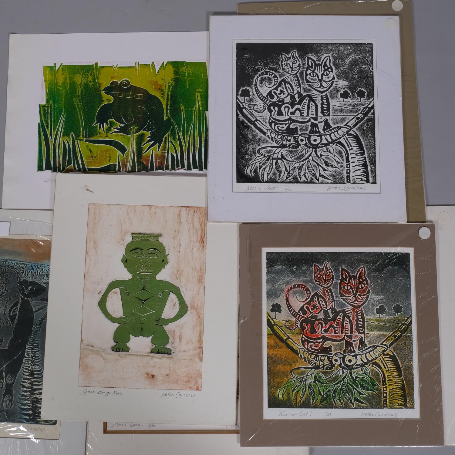 Peter Cerreras, folder of prints and etchings, all signed in pencil (8) - Image 2 of 4